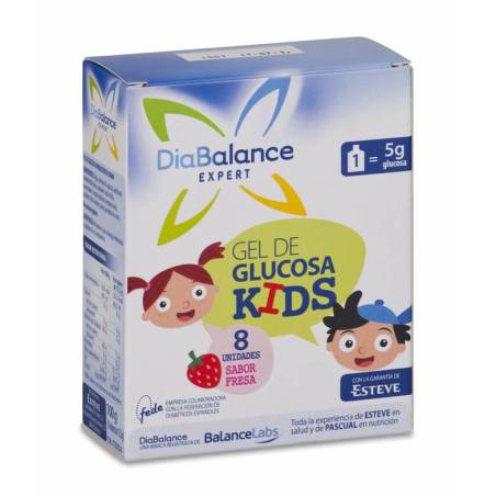 Diabalance Kids - Gel glucosa fresa 8 sobres
