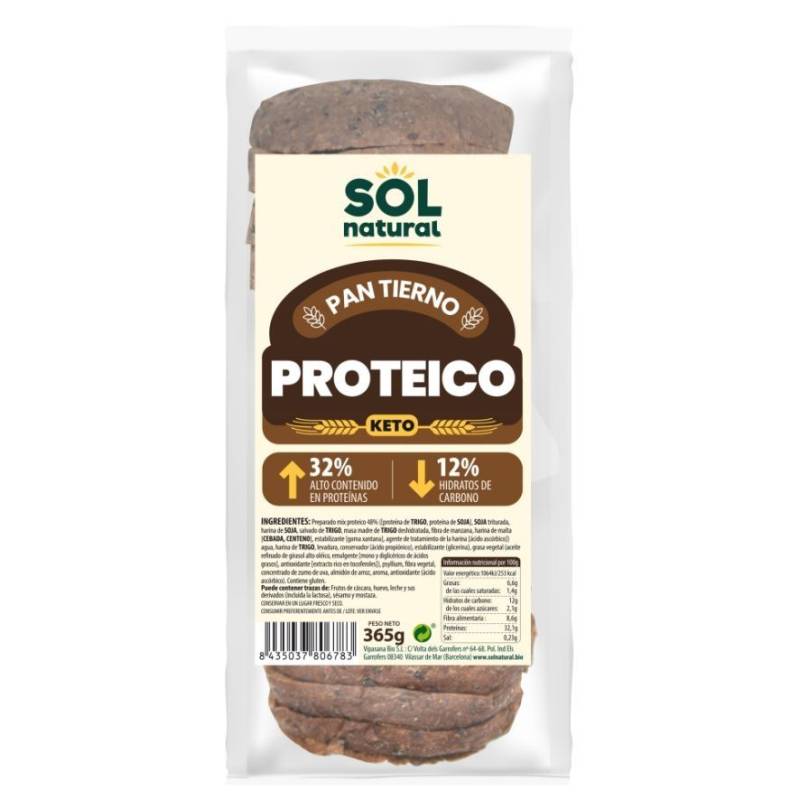 Pan de molde proteico 365g