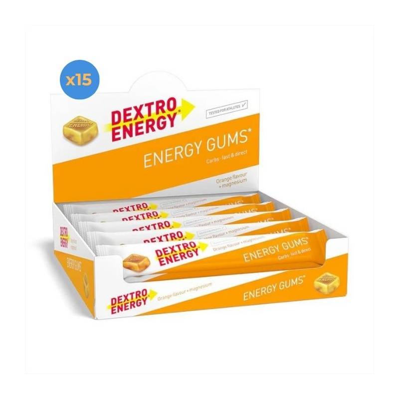 Pack 15 Dextro Energy Gums - Naranja + Magnesio