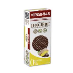 Galletas con chocolate y jengibre sin azúcares